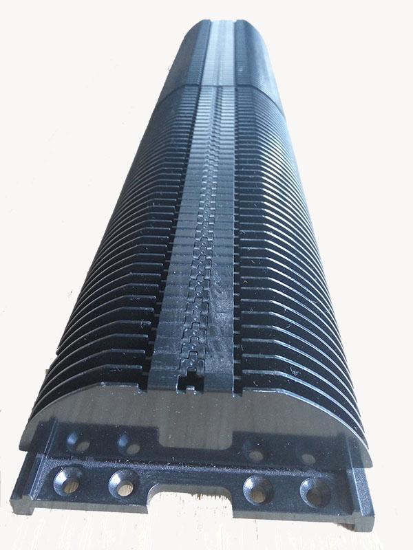 Custom Extruded Aluminum Heatsink with Black Powder Color Anodized 6063