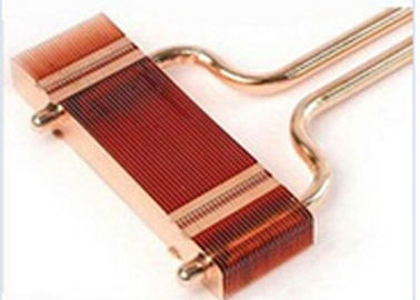 Electronics Copper Pipe Heat Sink Mini Copper Fin Welded