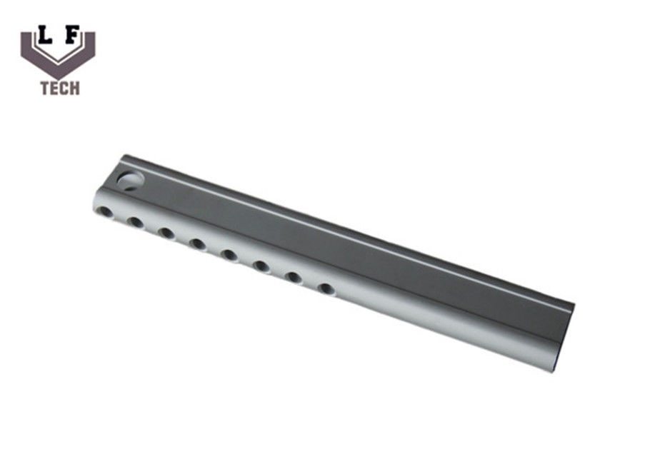 Natural Anodized Aluminum Extrusion Profiles CNC Machining Holes