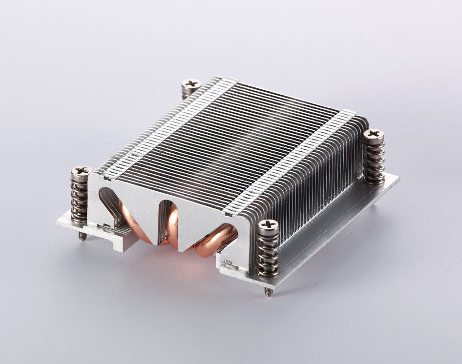 6 Piece Copper Heat Pipe Heatsink with Aluminum Bottom Plate Two Rows
