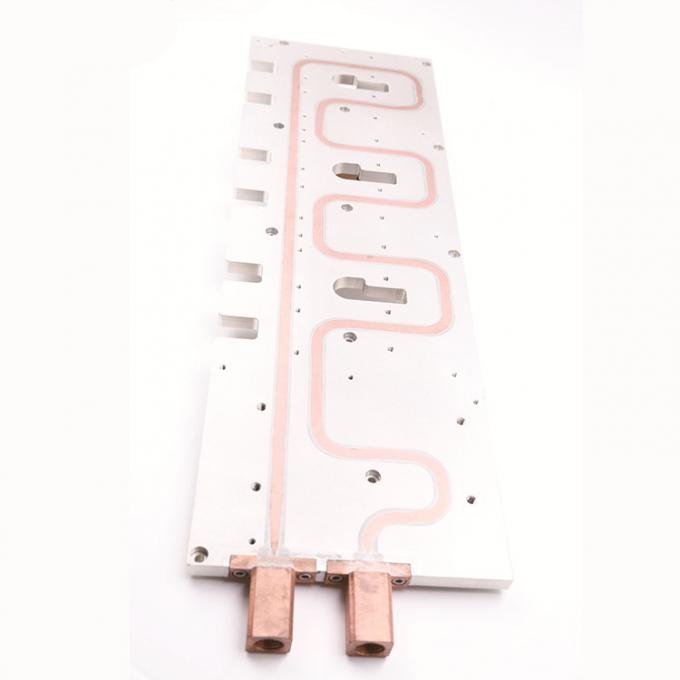 Flat Copper Pipe Heat Sink Water Cooling Plate For Electrical Devices