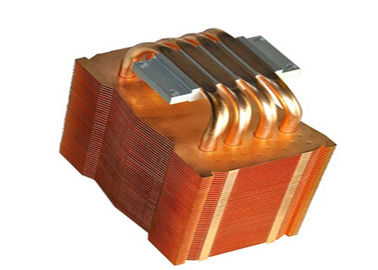Fin Welded Copper Pipe Heat Sinks Metal Stamping Parts Pipe Fitting Brass Tube