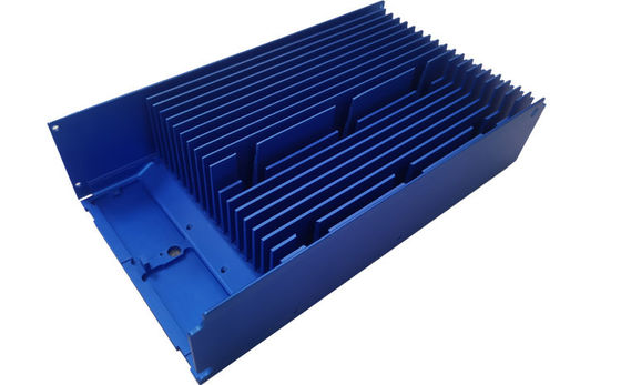 Blue Anodised Large Section Extrusion Heat Sinks , 6063 T5 Heatsink Extrusion Profiles