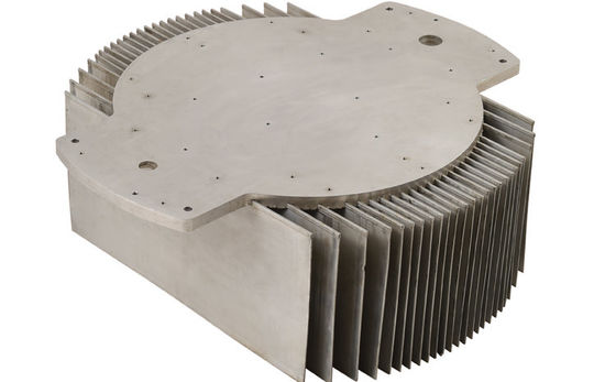 Blue Anodised Large Section Extrusion Heat Sinks , 6063 T5 Heatsink Extrusion Profiles