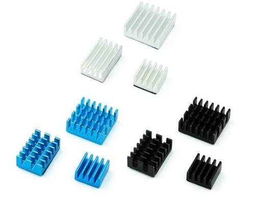 Raspberry Heatsink Pi 4B for PCB Aluminum Silver Heatsink 4 sets With Adhesive Tape Aluminum Cooler