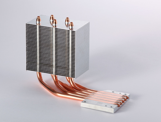 ISO9001 Copper Pipe Heat Sink Aluminum Plate Soldering Mill Finish Custom