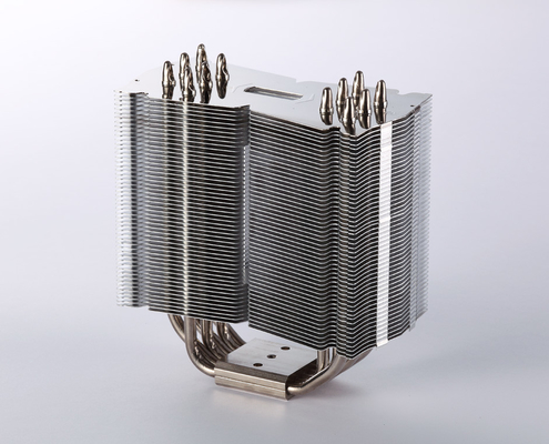 OEM / ODM Copper Pipe Heat Sink CNC Machining Soldering Nickle Plating Processing