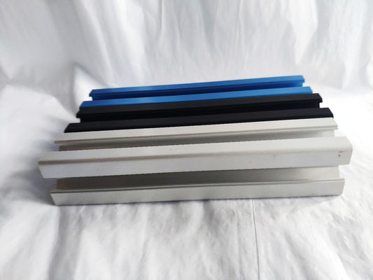 Custom Extruded Aluminum Profile , Black Silver Blue Anodized Extruded Aluminum Profile