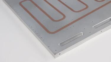 395*395*10 mm Aluminum Powder Coated Cold Plate 99.5% LF Solar Panel Water Cooled Heat Sink