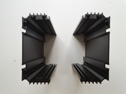 Passivation Anodizing Fin Led Extruded Aluminum Heatsink Black Color