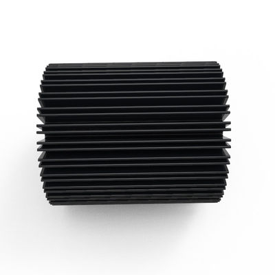 Black ODM Extruded CNC Aluminum Heat Sinks For LED Radiator