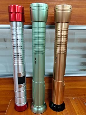 SGS Aluminum Flashlight CNC Turned Parts Colorful Anodizing