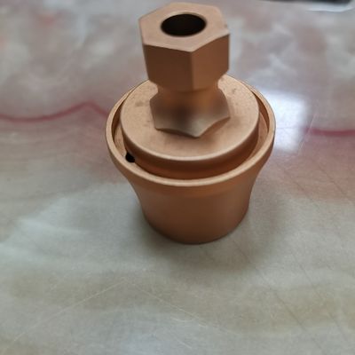 Pure Copper Parts CNC Machining Process Electroplating With Hole