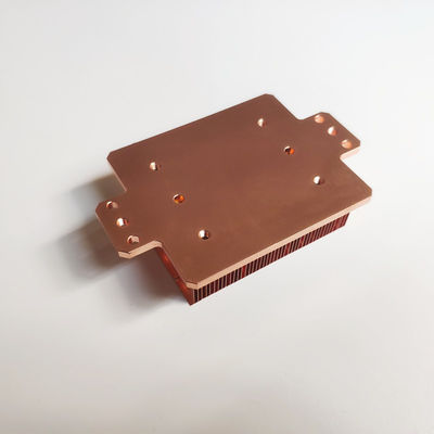 Electroplated Cold Plate Bonded Fin Heat Sink , Copper CPU Small Led Light Heat Sink