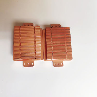 Electroplated Cold Plate Bonded Fin Heat Sink , Copper CPU Small Led Light Heat Sink