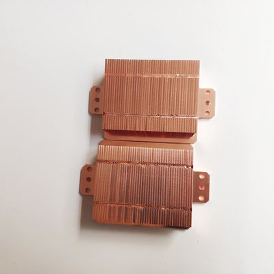 Electroplated Cold Plate Bonded Fin Heat Sink , Copper CPU Small Led Light Heat Sink