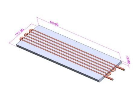 Custom Copper Tube Liquid Cold Cooling Plate for Medical Equipment