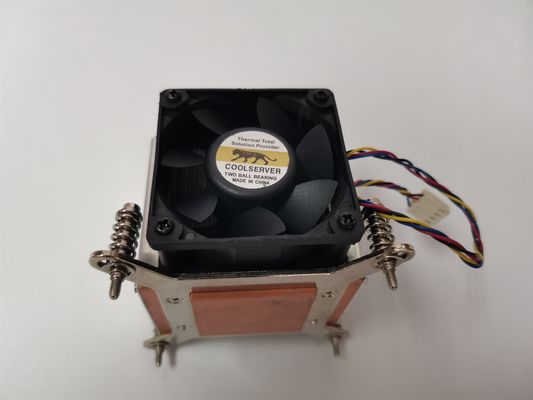 C1100 Strips Square Heat Sink With Round Fan Cooper Base