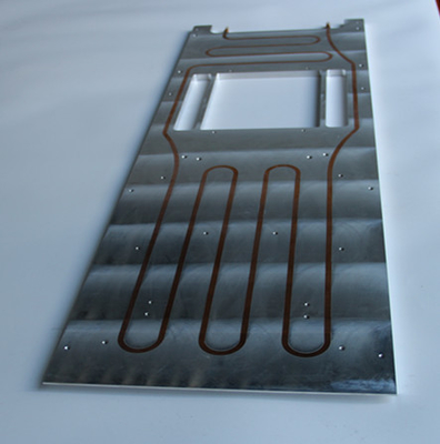 Aluminum Cold Plate with 4-Pass 6-Pass Copper tube Alu-Cooler With beaded fittings