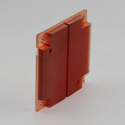 150*190mm Skiving Fin Copper Cuprum Heatsink , 50g Cold Forging Heatsink