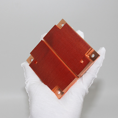 150*190mm Skiving Fin Copper Cuprum Heatsink , 50g Cold Forging Heatsink
