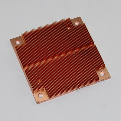 150*190mm Skiving Fin Copper Cuprum Heatsink , 50g Cold Forging Heatsink
