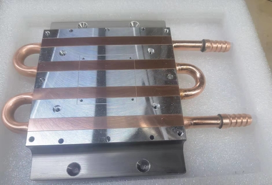 115*158*20 mm Liquid Water Cooling Plate Copper Tube Customized Cold Plate With Fittings for Laser Machine