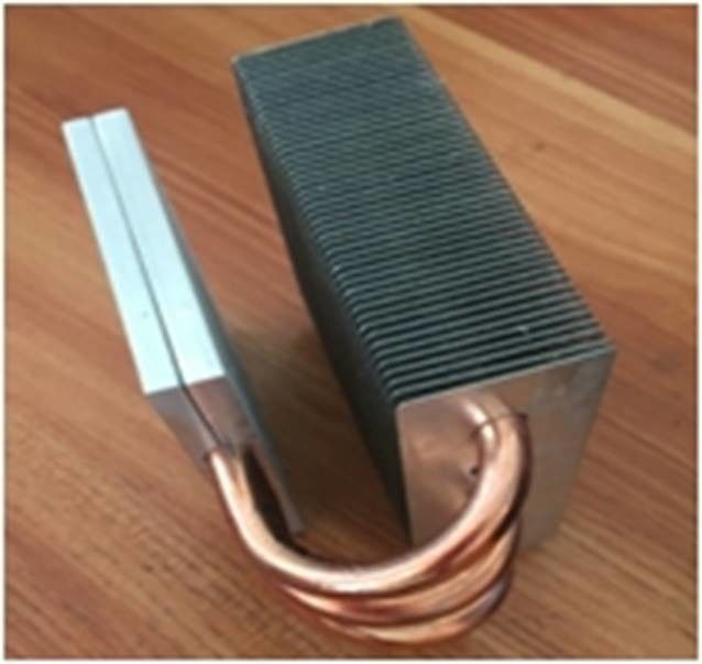 OEM Fin Copper Heat Sink Customized Copper Pipe HeatSink For Passivite Surface Mount Device