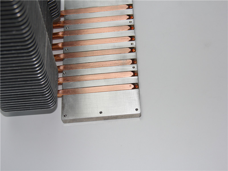 130W Copper Pipe heat Sink Thermal Fat Heat pipe Block Plate Aluminum ...