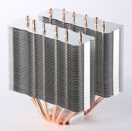 Heat Pipe Aluminum Fins Heat Sink High Power , Metal Stamping Craft