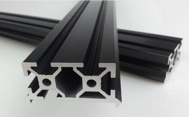 Black Anodized 6063 / 6065 V Slot Extruded Aluminium Profiles With OEM / ODM Service