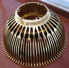Gold Bowl Shape Aluminum Heat Sinks With Automatic Fin Wearing / Assembly