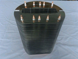 500W Aluminum Fins Heat Sink With 10pcs Heat Pipe For LED Light , 8mm Diameter