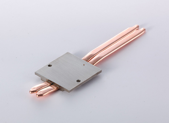 Black Anodize Copper Pipe Heatsink 0.4mm Aluminum Fin Thickness