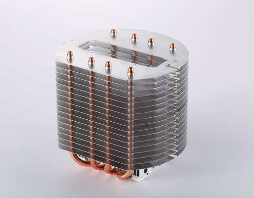 Forging Copper Pipe Heat Sink +/-0.01mm Tolerance Customized Heat Pipe Diameter 8mm