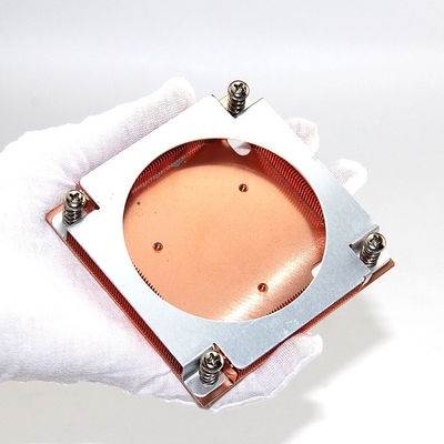 Square Extruded Copper Heat Sink With Anodizing / Powder Coating / Polishing