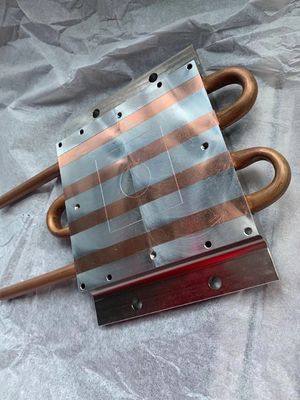 Anti Anodizing Al 6063 Al 6061 Water Cooling Plate With Copper Tube