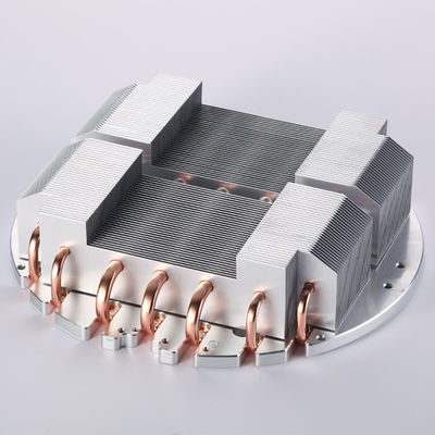 Extruded Equalizing Al6061 Water Cold Plate Heat Sink Round Shape