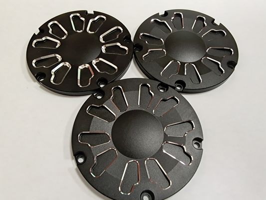 OEM Small Turned Parts , Black Anodizing Machining Aluminum Parts