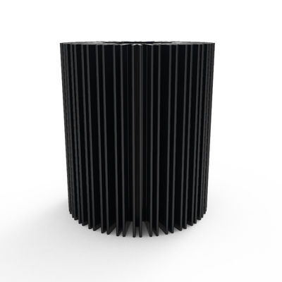 Black ODM Extruded CNC Aluminum Heat Sinks For LED Radiator