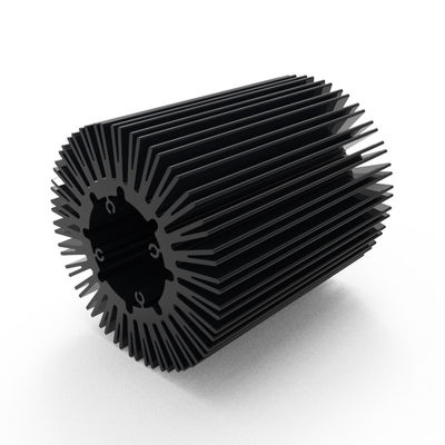 Black ODM Extruded CNC Aluminum Heat Sinks For LED Radiator