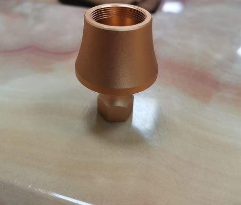 Pure Copper Parts CNC Machining Process Electroplating With Hole