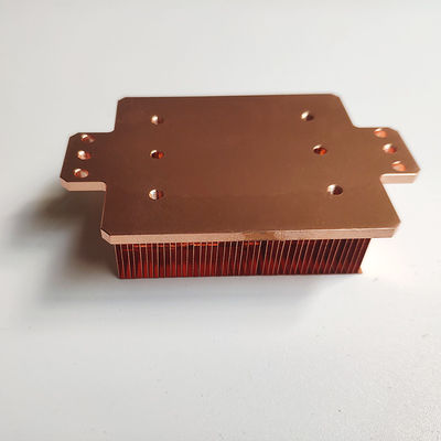 Electroplated Cold Plate Bonded Fin Heat Sink , Copper CPU Small Led Light Heat Sink