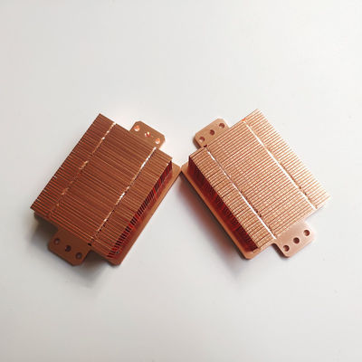 Electroplated Cold Plate Bonded Fin Heat Sink , Copper CPU Small Led Light Heat Sink