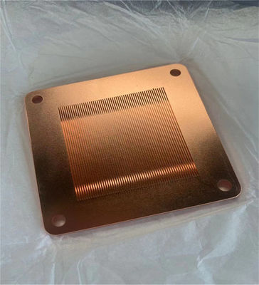 Slotting Copper Cold Plate Heat Sink , Microgrooved Skived Fin Heat Sink