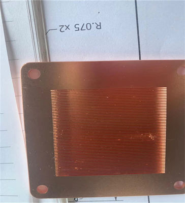 Slotting Copper Cold Plate Heat Sink , Microgrooved Skived Fin Heat Sink