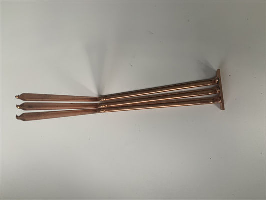 Flattened Brazing Copper Pipes bended And Flattened Welding With Copper Base Plate