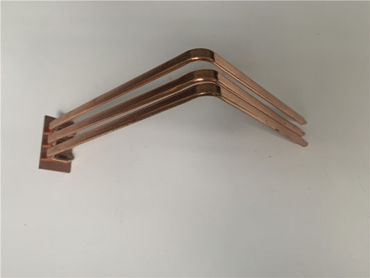 Flattened Brazing Copper Pipes bended And Flattened Welding With Copper Base Plate