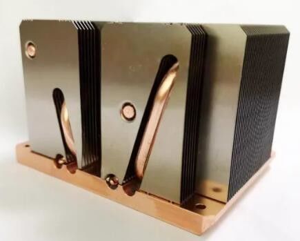 Customized CPU Cooler For 2U Server Heatsink Copper Pipe