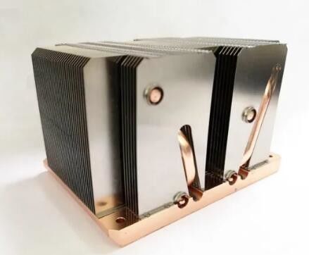 Customized CPU Cooler For 2U Server Heatsink Copper Pipe